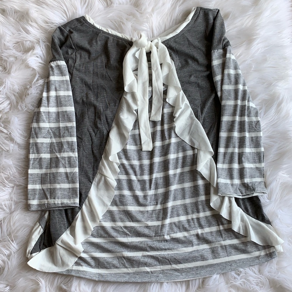 Striped Ruffle Top - Picture 6 of 6